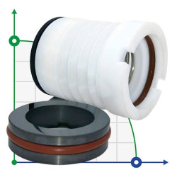 Mechanical seal for chemical pump QHB with PTFE bellows R-WB3 25, L, CAR/SIC, VITON, 304 Mechanical seal for chemical pump QHB with PTFE bellows R-WB3 25, L, CAR/SIC, VITON, 304