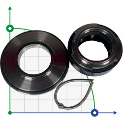 Mechanical seal for FLYGT pump type R-FL.NU 45 shaft TC/TC, VITON, 304