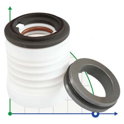 Mechanical seal for chemical pump with PTFE bellows R-WB3 25, S, CAR/SIC, VITON, 304 Mechanical seal for chemical pump with PTFE bellows R-WB3 25, S, CAR/SIC, VITON, 304