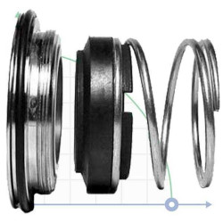Mechanical seals Alfa Laval R-AL.LKHs 32, SIC/SIC, VITON, 304 Mechanical seals Alfa Laval R-AL.LKHs 32, SIC/SIC, VITON, 304