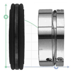 Mechanical seal Inoxpa R-W011 50, SS/CAR, EPDM, 304 Mechanical seal Inoxpa R-W011 50, SS/CAR, EPDM, 304