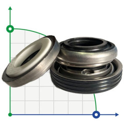 Mechanical seal for Ebara R-LPS 16, CЕR/CAR, NBR, 304 Mechanical seal for Ebara R-LPS 16, CЕR/CAR, NBR, 304