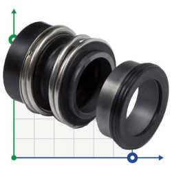 Pump shaft mechanical seal KSB R-MG1S6 15, SIC/SIC, VITON, 304 Pump shaft mechanical seal KSB R-MG1S6 15, SIC/SIC, VITON, 304