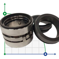 Double mechanical seal R-M010D 30, CAR/SIC/CAR/SIC, EPDM, 304 Double mechanical seal R-M010D 30, CAR/SIC/CAR/SIC, EPDM, 304