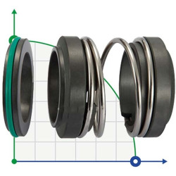 Double mechanical seal for Alfa Laval R-AL.LKHd 32, CAR/SIC, EPDM, 304 Double mechanical seal for Alfa Laval R-AL.LKHd 32, CAR/SIC, EPDM, 304