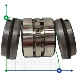 Double mechanical seal R-M010D 48, CAR/SIC/CAR/SIC, EPDM, 304 Double mechanical seal R-M010D 48, CAR/SIC/CAR/SIC, EPDM, 304