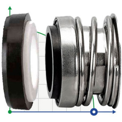 Mechanical Seal R-16 1, CAR/SIC, EPDM, 304 Mechanical Seal R-16 1, CAR/SIC, EPDM, 304