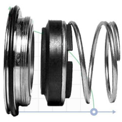 Mechanical seals Alfa Laval R-AL.LKHs 32, SIC/SIC, EPDM, 304 Mechanical seals Alfa Laval R-AL.LKHs 32, SIC/SIC, EPDM, 304